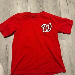 Majestic Red Crewneck Sweatshirt with Embroidered Logo